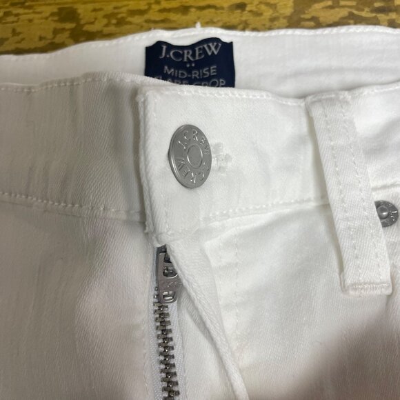 J. Crew Factory Flare Crop White Jean in Signature Stretch  Sz 29  BO933 - Picture 7 of 12